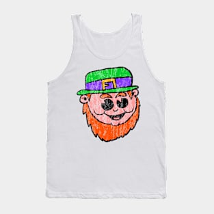 Faded leprechaun face 2 Tank Top